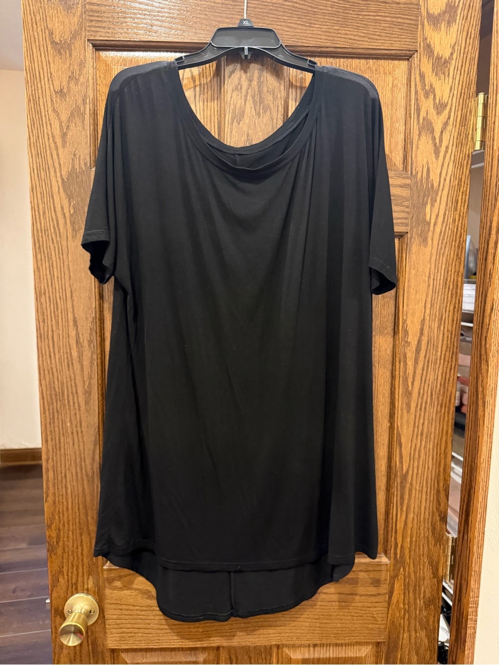 Black Women's Short Sleeve Tunic Dress